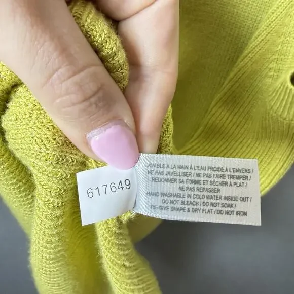 Contemporaine Green High Neck Sweater Tank Top Women’s Petite Size S - Picture 6 of 9